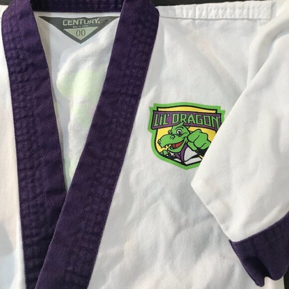 CENTURY MMA Karate Athletics Sports White Purple Kids Jacket Gi - Picture 5 of 10